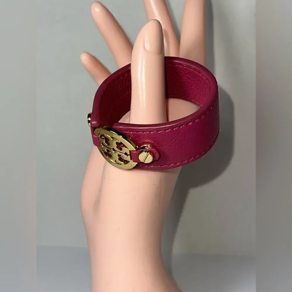 Authentic Tory Burch Leather Cuff Bracelet - Picture 4 of 4